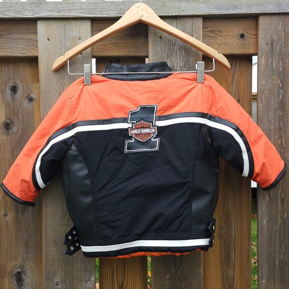 ADORABLE KIDS Harley Davidson Motorcycles Jacket Padded Biker Jacket - Picture 3 of 8